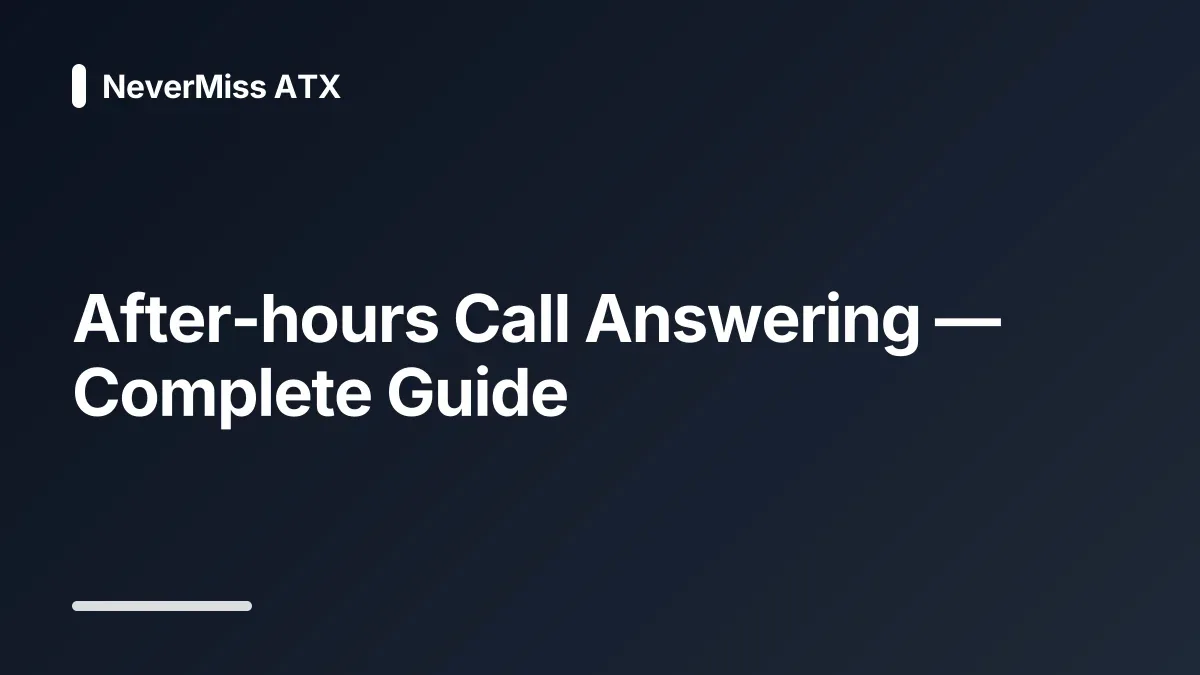 after-hours call answering for Austin contractors