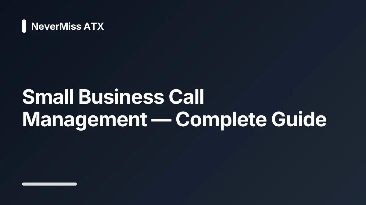 call management for trade businesses
