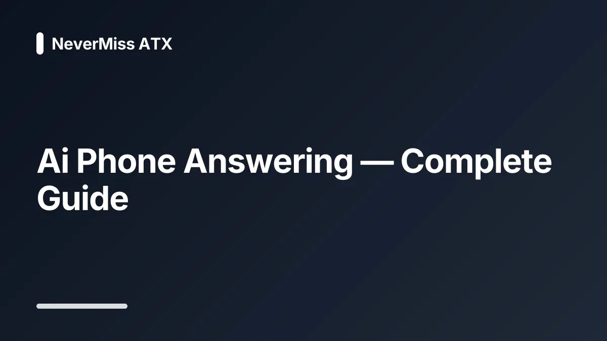 AI receptionist for Austin trades